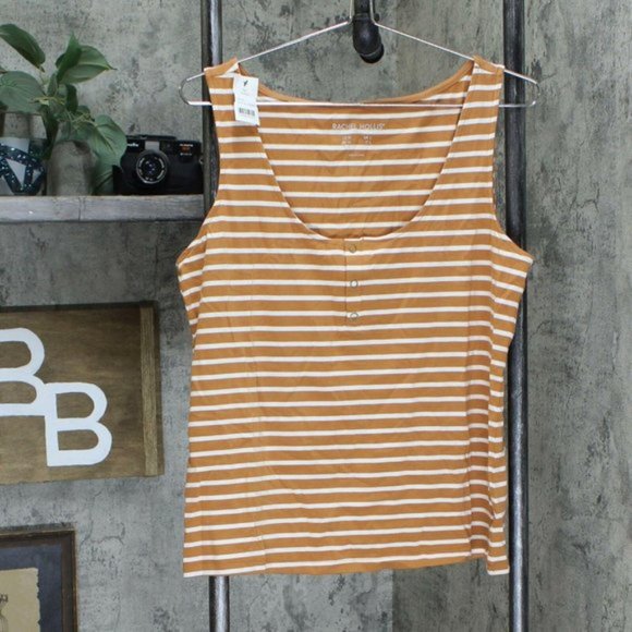 NWT Rachel Hollis Snap Tank Top Medium Sienna - Picture 2 of 5